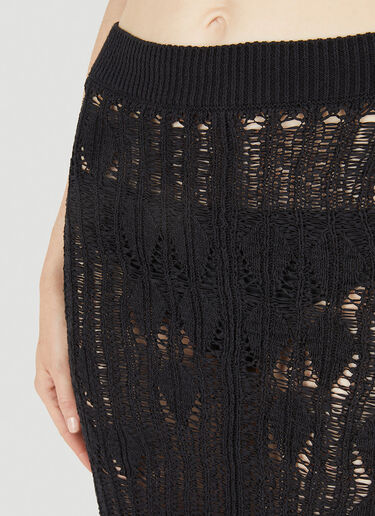 Acne Studios Distressed Knit Skirt Black acn0248040
