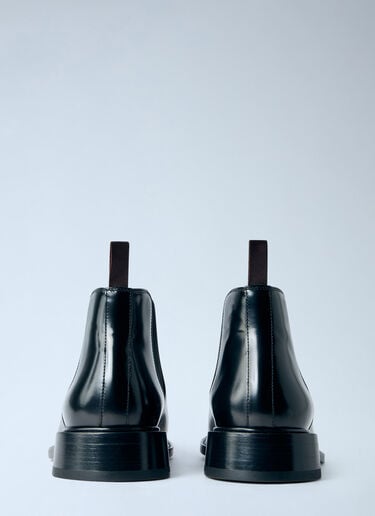LN-CC® - The Row: Gable Leather Ankle Boots - Black The Row Gable Leather Ankle Boots Black row0166016