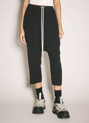 Rick Owens Drawstring Cropped Pants Black ric0257024