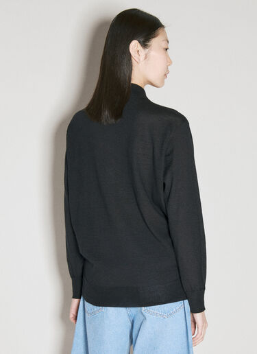 Cashmere Polo Sweater Prada Cashmere Polo Sweater Black pra0256053