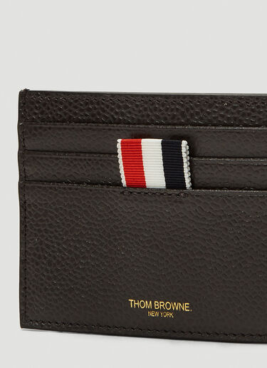 Thom Browne Debossed Stripes Card Holder Grey thb0140013