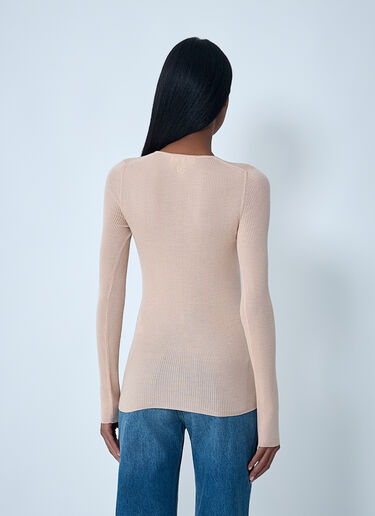 Chloé Henley Button-Down Top Pink chl0262007