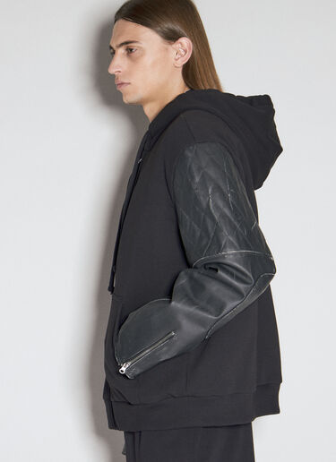 MM6 Maison Margiela Leather Sports Jacket Black mmm0154002