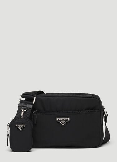 Re-Nylon and Saffiano Leather Shoulder Bag Prada Re-Nylon and Saffiano Leather Shoulder Bag Black pra0248030