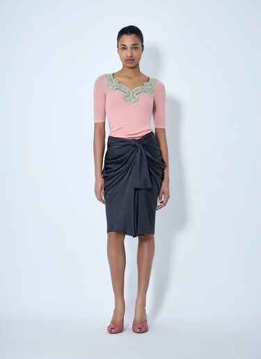 Chloé Draped Knot Detail Skirt Black chl0264008