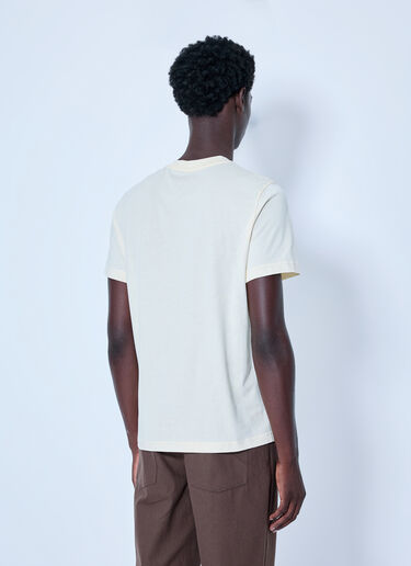 LN-CC® - Moncler: Crewneck Logo T-shirt - Cream Moncler Crewneck Logo T-shirt Cream mon0166012