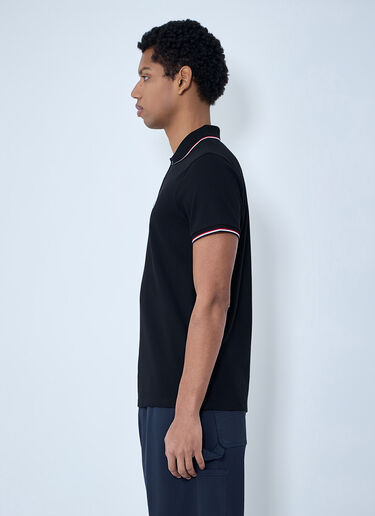 Moncler Logo Patch Polo Shirt Black mon0163035