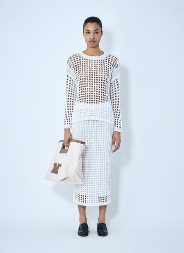 Max Mara Open-Knit Jumper White max0264024