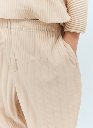 Homme Plissé Issey Miyake エイプリルプリーツパンツ  ベージュ hmp0157003