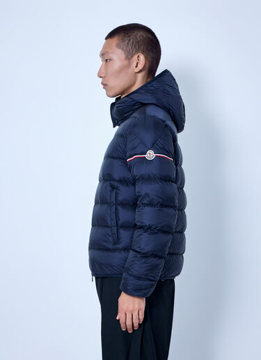 LN-CC® - Moncler: Ravenlock Hooded Short Down Jacket - Dark Blue Moncler Ravenlock Hooded Short Down Jacket Dark Blue mon0166043
