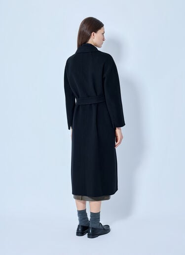 Max Mara Belted Wool Coat Black max0265221