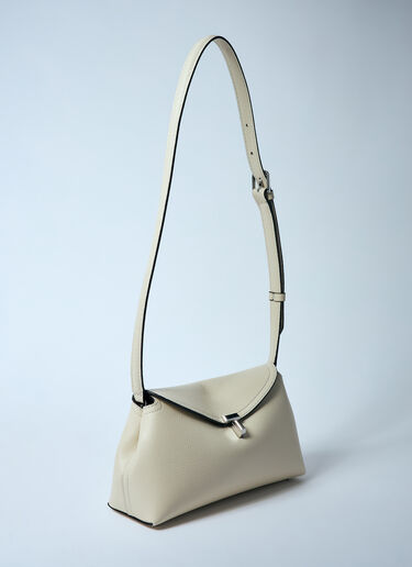 TOTEME T-Lock Leather Clutch White tot0259020