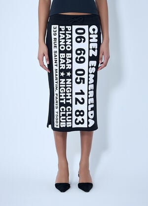 Vaquera Sweatshirt Midi Skirt Black vaq0264008