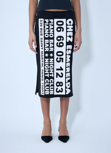 Vaquera Sweatshirt Midi Skirt Black vaq0264008