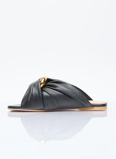 JW Anderson Corner Leather Flats Black jwa0255004