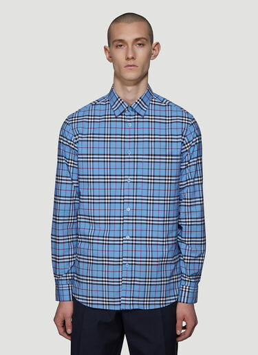 burberry blue check shirt