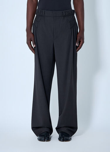 Kiko Kostadinov Elasticated Waist Tailored Trousers Brown kko0164001