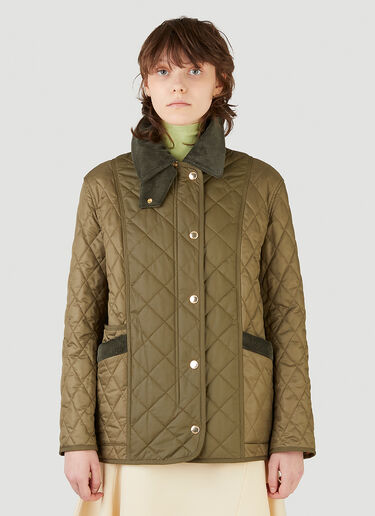 Burberry Quilted Jacket Green bur0245005