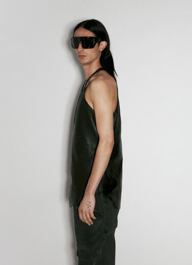 Rick Owens レザータンクトップ  ブラック ric0156007