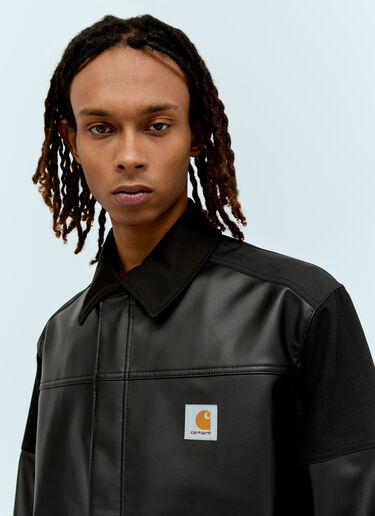 Junya Watanabe x Carhartt　フェイクレザージャケット  ブラック jwn0156001