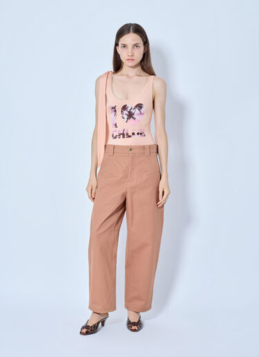 LN-CC® - Chloé: Wide-Leg Barrel Trousers - Pink Chloé Wide-Leg Barrel Trousers Pink chl0265017