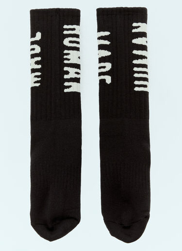 Human Made Logo Jacquard Socks Black hmd0156036