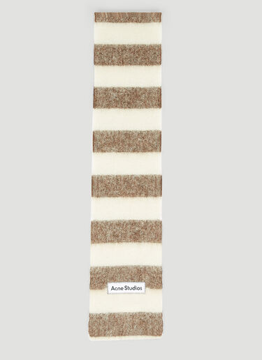 Acne Studios 徽标贴饰羊毛围巾 棕色 acn0154043