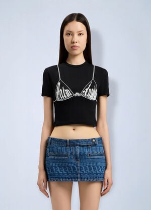 Palm Angels Palm Bra Baby T-Shirt Black pma0264221