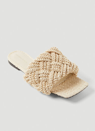 Lido Flat Sandals Bottega Veneta Lido Flat Sandals Cream bov0251078