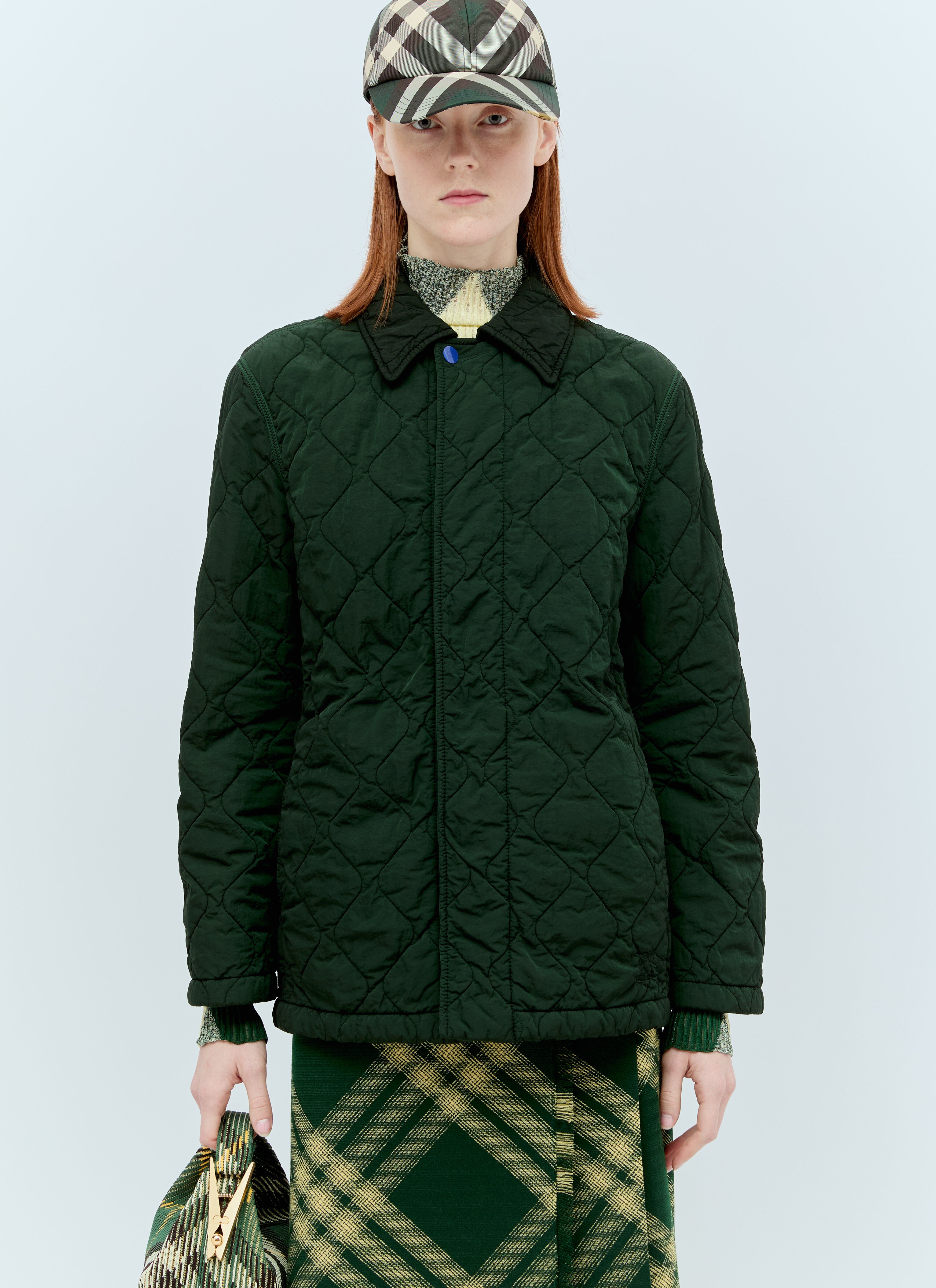 Thom Browne Short Quilted Car Coat Navy thb0255003