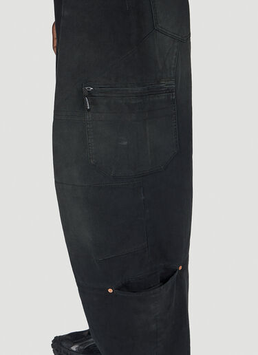 Balenciaga Denim Cargo Pants Black bal0154011
