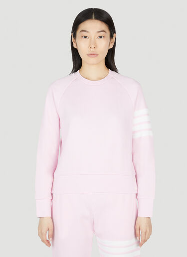 Four Bar Sweatshirt Thom Browne Four Bar Sweatshirt Pink thb0251011
