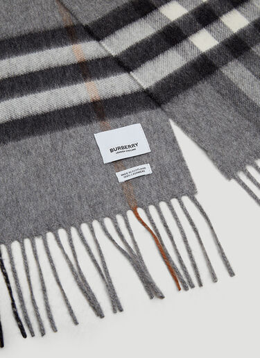 Burberry Giant Check Cashmere Scarf Grey bur0145047