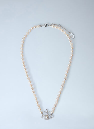 LN-CC® - Vivienne Westwood: Olympia Pearl Necklace - Silver Vivienne Westwood Olympia Pearl Necklace Silver vvw0366035