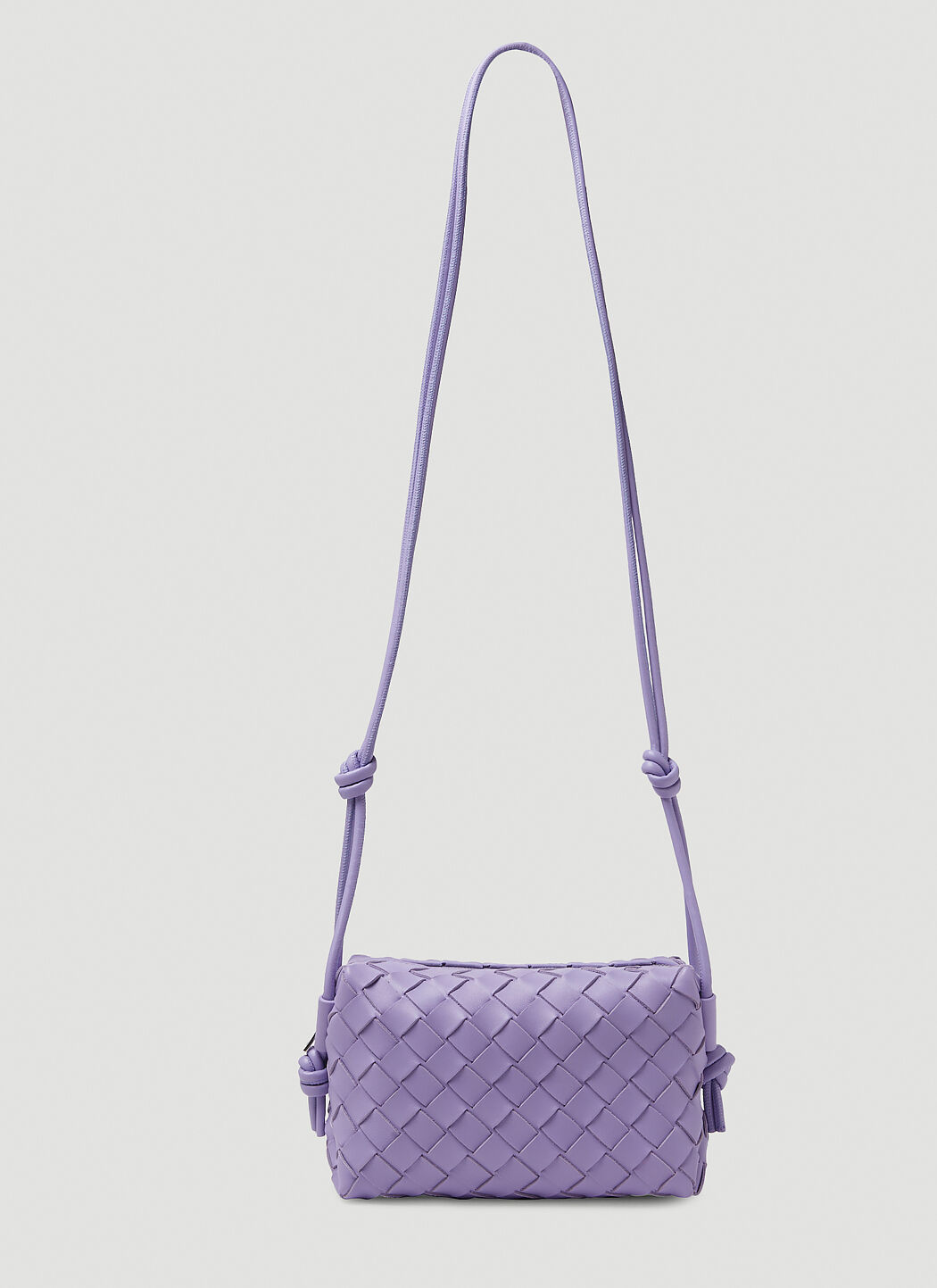 Bottega Veneta Intrecciato Nappa Mini Shoulder Bag in Purple LN CC