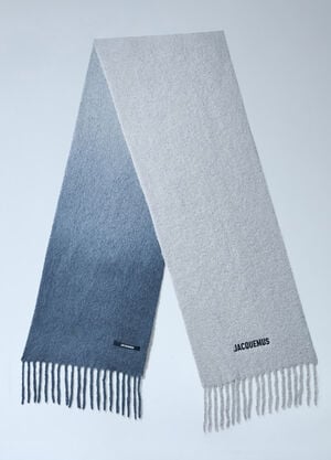 Jacquemus Logo Motif Scarf Grey jac0366018