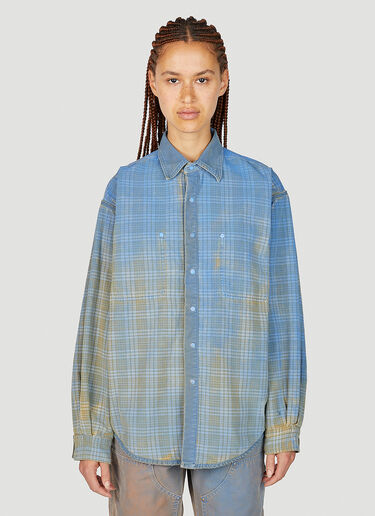 NOTSONORMAL Double Flannel Overshirt Blue nsm0351005