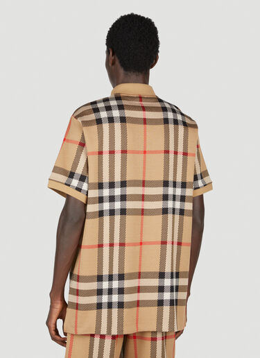 Burberry Check Jacquard Polo Shirt Beige bur0153024