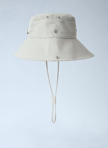 Jacquemus Le Bob De-Nîmes Bucket Hat White jac0264002