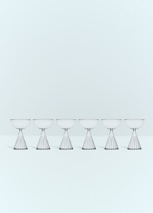 Serax x Ann Demeulemeester Set Of Six Tutu Champagne Glasses Green wps0691770