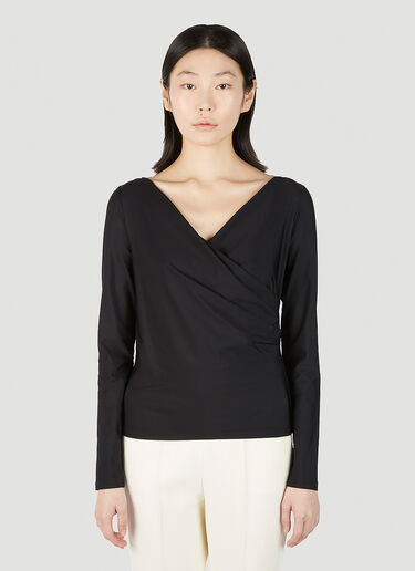 Max Mara Gardena Wrap Top Black max0251018