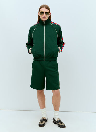 Gucci GG Jacquard Zip Sweater Green guc0155002
