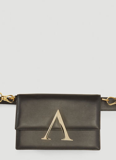 Aries Leather Belt Bag Black ari0242023