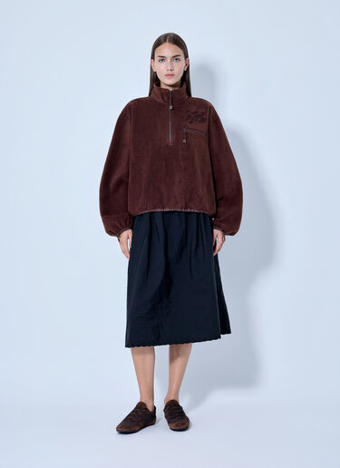 LN-CC® - Cecilie Bahnsen: Soft Fleece Frederik Anorak - Brown Cecilie Bahnsen Soft Fleece Frederik Anorak Brown cec0266012