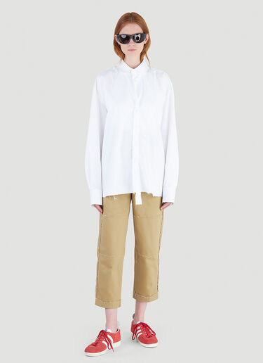 Ader Error Raw-Edge Shirt White adr0344001