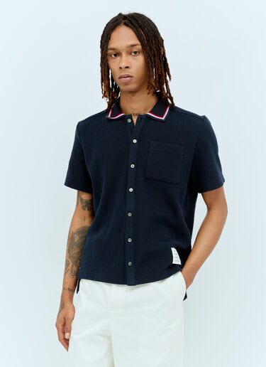 Thom Browne Knit Polo Shirt Navy thb0155002