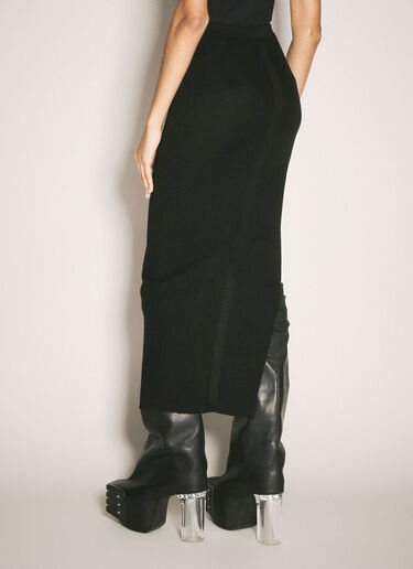 Rick Owens Rib Maxi Skirt Black ric0257014