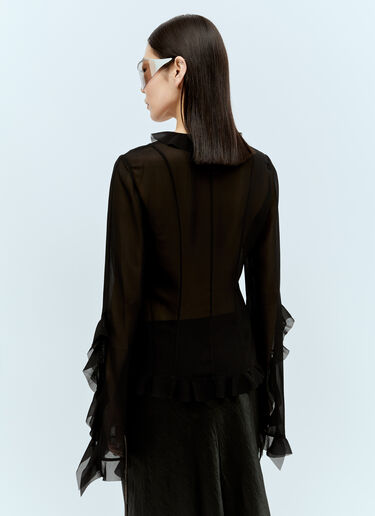 Acne Studios Ruffle Bouse Black acn0255009