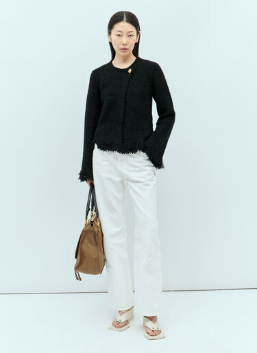 Chloé 顶部系扣无领短夹克 黑色 chl0255004