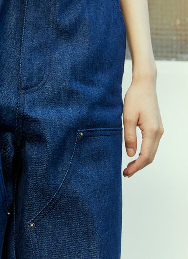 Sky High Farm Workwear ダブルデニム ニーワークパンツ ブルー skh0354001